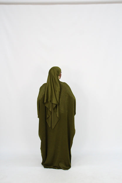 SAMRA Abaya and Shawl - Lime